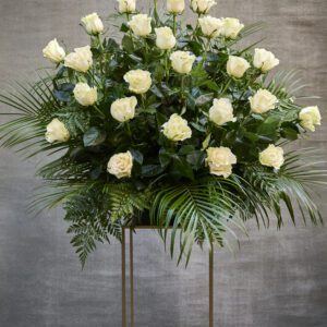 Centro funerario de rosas